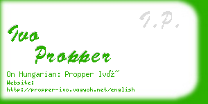 ivo propper business card